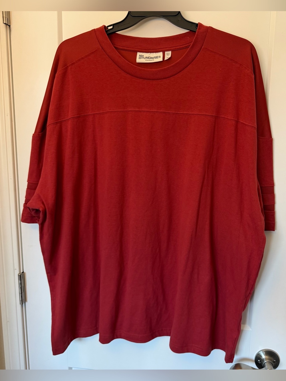 3XL No Boundaries Men's Deep Red Short Sleeve Crewneck Tee